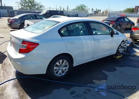 2012 Honda Civic Lx из США, поврежденный, VIN 19XFB2F53CE392003